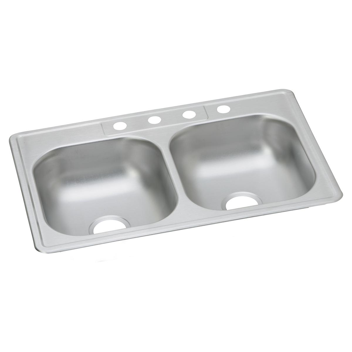 Elkay Stainless Steel Double Bowl Drop-in Sink 1125