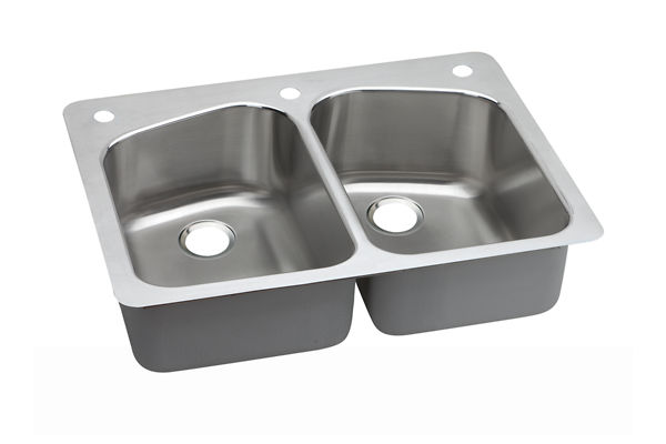... ? Premium Stainless Steel Double Bowl Dual / Universal Mount Sink