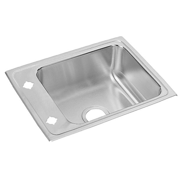 Elkay Lustertone Classic Stainless Steel 22 X 17 X 5 1 2 Single Bowl Drop In Classroom Ada Sink Elkay