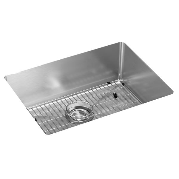 Lustertone Undermount Stainless Steel 24 In. Round Single Bowl Kitchen Sink With 7.5 In. Bowl