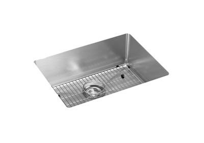 Elkay Crosstown 16 Gauge Stainless Steel 23 1 2 X 18 1 4 X 8 Single Bowl Undermount Sink Kit Elkay