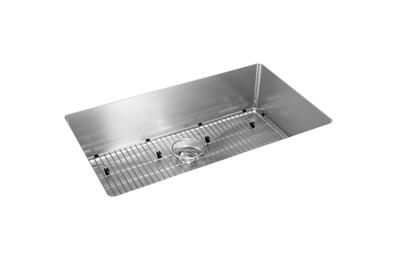 Elkay Crosstown 16 Gauge Stainless Steel 30 1 2 X 18 1 2 X 8 Single Bowl Undermount Sink Kit Elkay