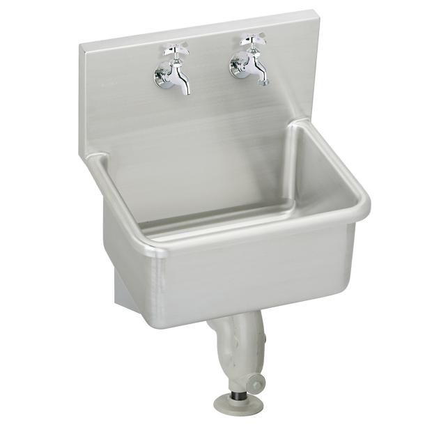 Elkay Stainless Steel 21 X 17 1 2 X 12 Wall Hung Service Sink Kit Elkay