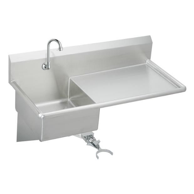 Elkay Stainless Steel 49 1 2 X 24 X 10 Wall Hung Service Sink Kit Elkay