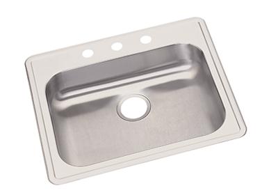 Dayton Stainless Steel 25 X 21 1 4 X 5 3 8 Single Bowl Drop In Sink Elkay