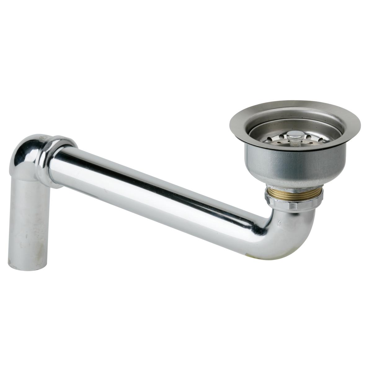 Elkay Strainer Basket And Offset Tailpiece 3-1/2" Drain Fitting" Stainless Steel Body 1261617