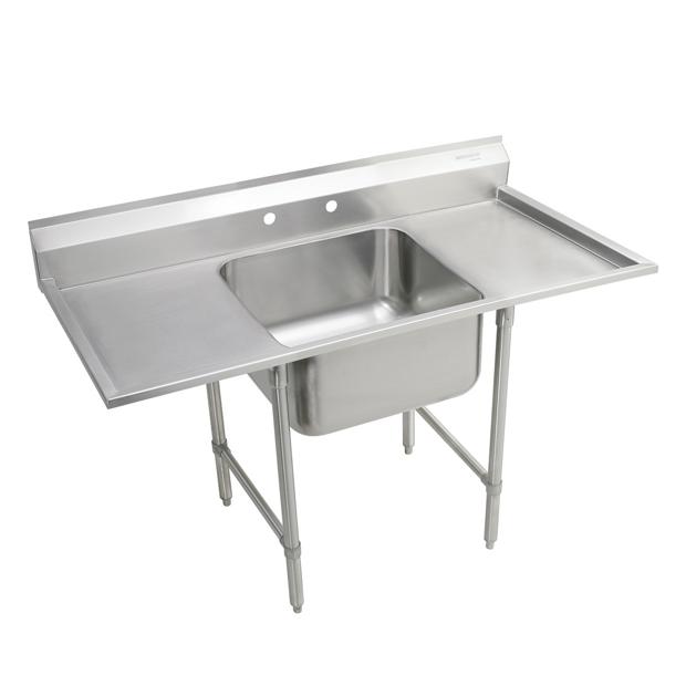 Elkay Rigidbilt Stainless Steel 33 X 29 3 4 X 12 3 4 Floor Mount Single Compartment Scullery Sink W Drainboard Elkay