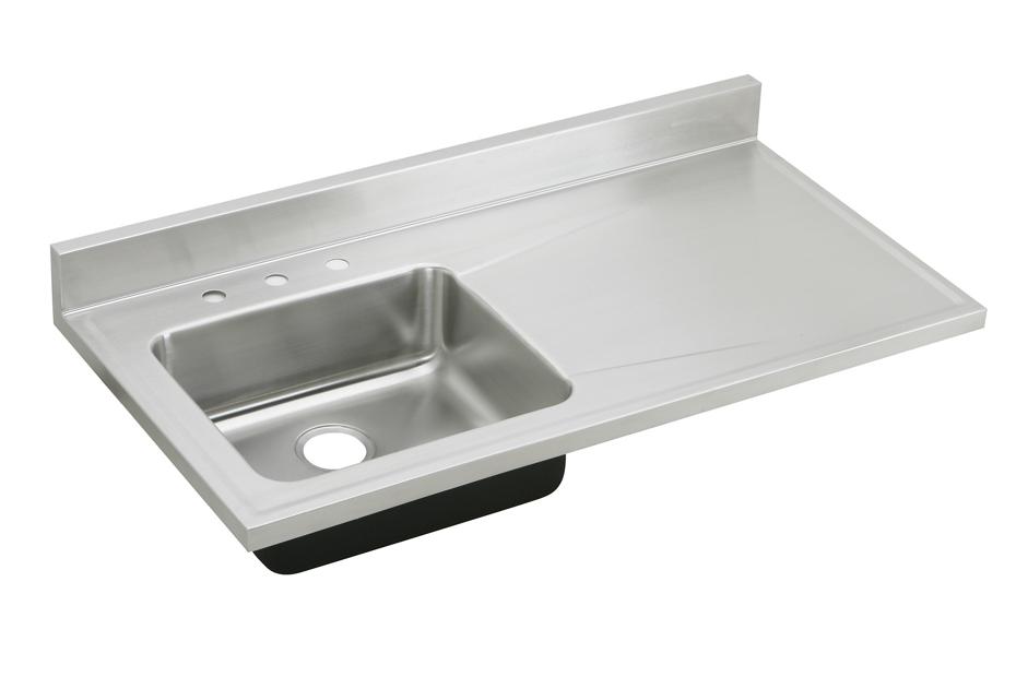 Elkay Lustertone Classic Stainless Steel 48 X 25 X 7 1 2 Single Bowl Sink Top Elkay