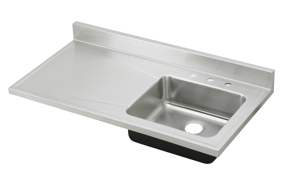 Elkay Lustertone Classic Stainless Steel 48 X 25 X 7 1 2 Single Bowl Sink Top Elkay