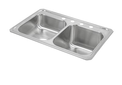 Elkay Celebrity Stainless Steel 33 X 22 X 10 1 4 Equal Double Bowl Drop In Sink Elkay