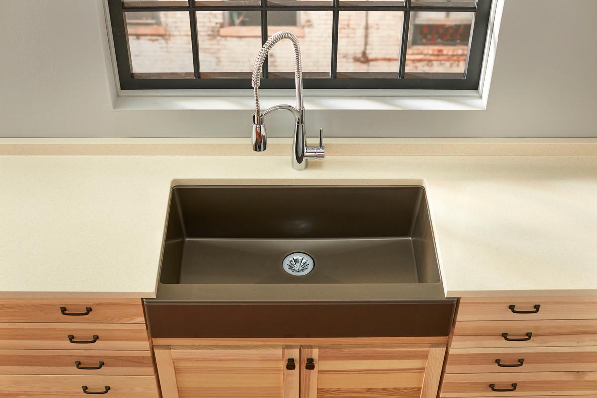 elkay quartz luxe farmhouse kitchen sink