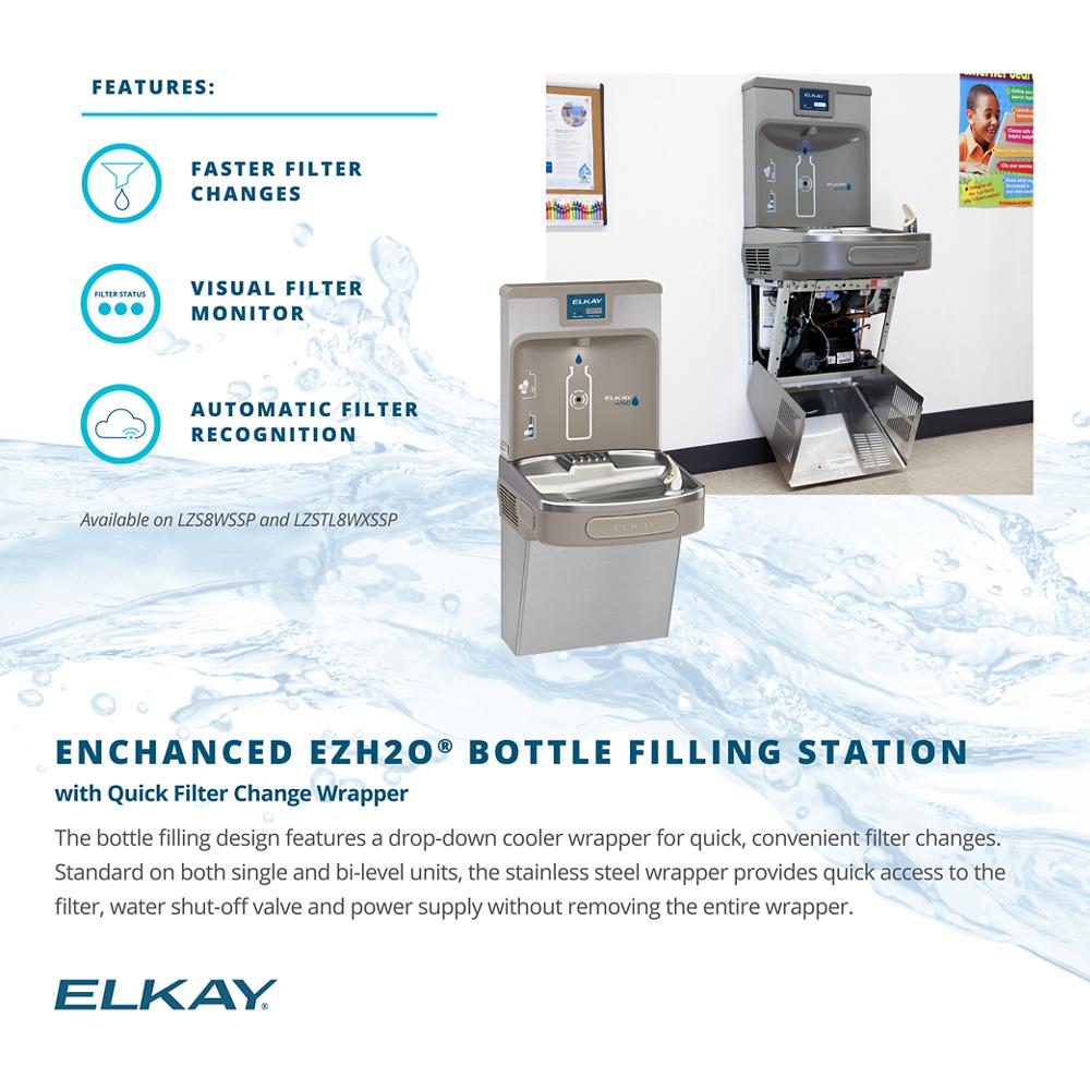 Elkay water fountain filter change sale