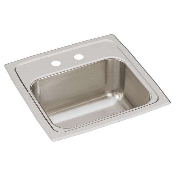 Drop-In Stainless Steel 15 in. 2-Hole Single Bowl Bar Sink Drop-In Stainless Steel 15 in. 2-Hole Single Bowl Bar Sink