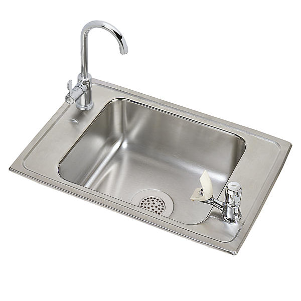 Freestanding Stainless Steel 44 in. 2-Hole Single Bowl Commercial Kitchen Sink Freestanding Stainless Steel 44 in. 2-Hole Single Bowl Commercial Kitchen Sink