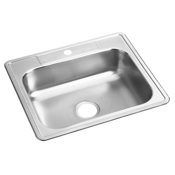 Dayton Drop-in Stainless Steel 25 in. 1-Hole Single Bowl Kitchen Sink Dayton Drop-in Stainless Steel 25 in. 1-Hole Single Bowl Kitchen Sink