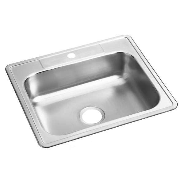 Dayton Drop-in Stainless Steel 25 in. 1-Hole Single Bowl Kitchen Sink Dayton Drop-in Stainless Steel 25 in. 1-Hole Single Bowl Kitchen Sink