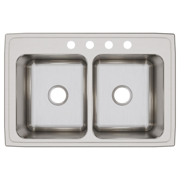 Neptune Drop-In Stainless Steel 33 in. 4-Hole Double Bowl Kitchen Sink with 10 in. Bowls Neptune Drop-In Stainless Steel 33 in. 4-Hole Double Bowl Kitchen Sink with 10 in. Bowls
