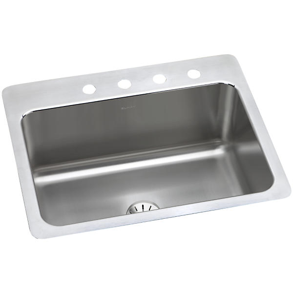 Lustertone Undermount Stainless Steel 27 in. Single Bowl Kitchen Sink with 10 in. Bowl Lustertone Undermount Stainless Steel 27 in. Single Bowl Kitchen Sink with 10 in. Bowl