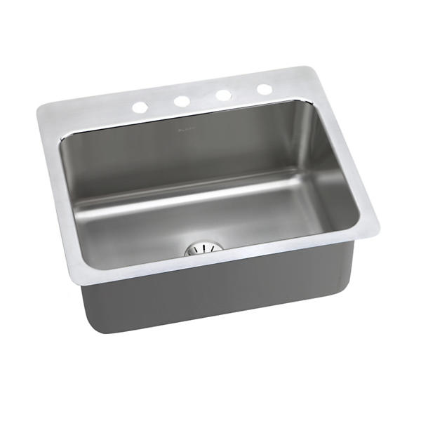 Lustertone Undermount Stainless Steel 27 in. Single Bowl Kitchen Sink with 10 in. Bowl Lustertone Undermount Stainless Steel 27 in. Single Bowl Kitchen Sink with 10 in. Bowl