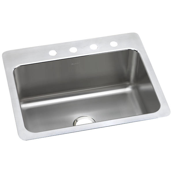 Lustertone Undermount Stainless Steel 27 in. Single Bowl Kitchen Sink with 10 in. Bowl Lustertone Undermount Stainless Steel 27 in. Single Bowl Kitchen Sink with 10 in. Bowl