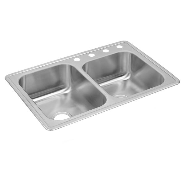 Dayton Stainless Steel 33 x 22 x 8.2 Offset Double Bowl Drop Dayton Stainless Steel 33 x 22 x 8.2 Offset Double Bowl Drop