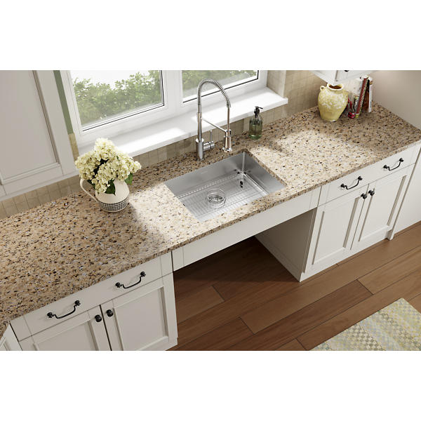 Stainless Crosstown 18 Gauge 1-Hole Bowl Dual Mount ADA Sink Stainless Crosstown 18 Gauge 1-Hole Bowl Dual Mount ADA Sink