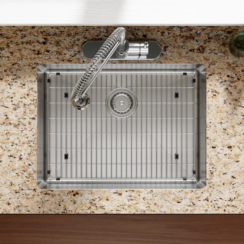 Single Kitchen Sink with small Drainboard (S7540B) – Top Light