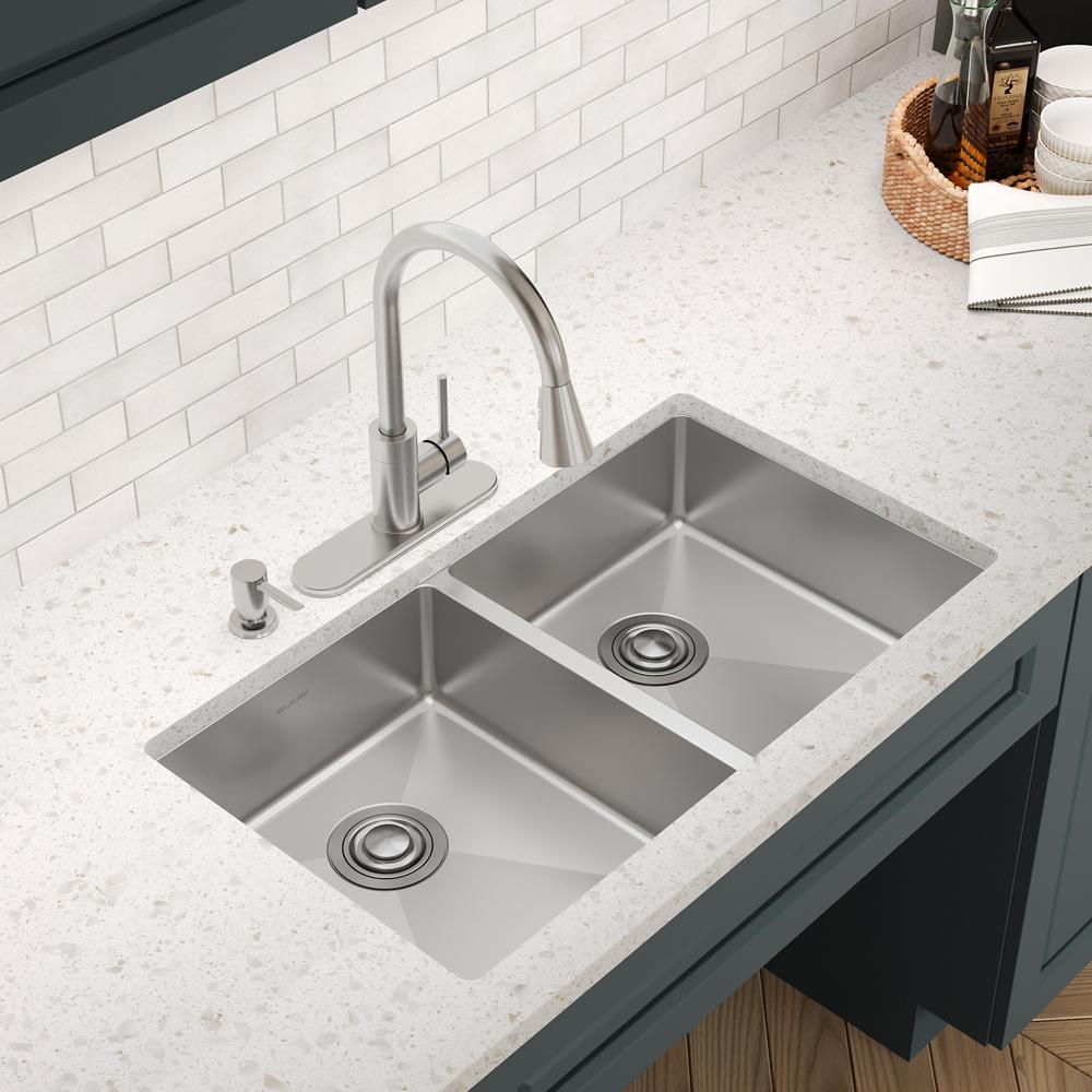 Karag E 54 Double Stainless Steel Sink - Tiles - Sanitary Ware Fraskos