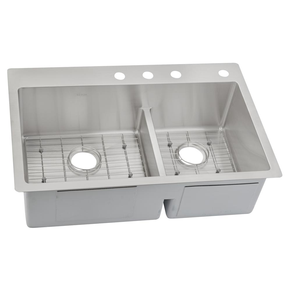 Karag E 54 Double Stainless Steel Sink - Tiles - Sanitary Ware Fraskos