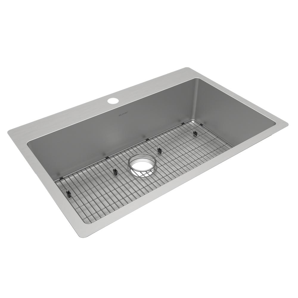 Elkay Stainless Steel 33 x 22 x 9 Single Dual Mount Sink Kit | Elkay