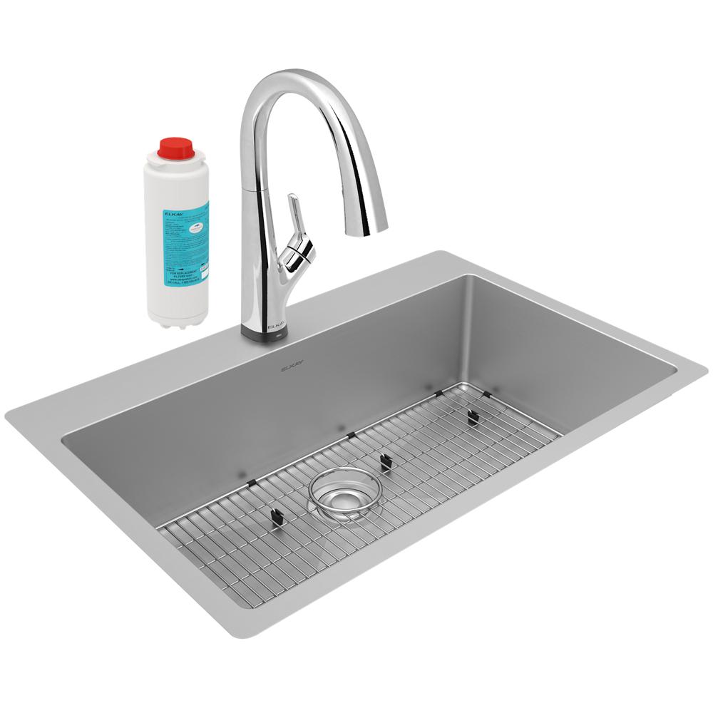 Elkay ILR6622DD5 66 Inch Drop-In Double Bowl Stainless Steel Sink with  18-Gauge, 7-5/8 Inch Bowl Depth, 3-1/2 Inch Drain and Double Drainboard: 5  Holes