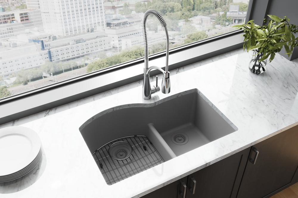 Elkay Quartz Classic 33 inch Drop-In Sink - Greystone ELGAD3322PDGS0