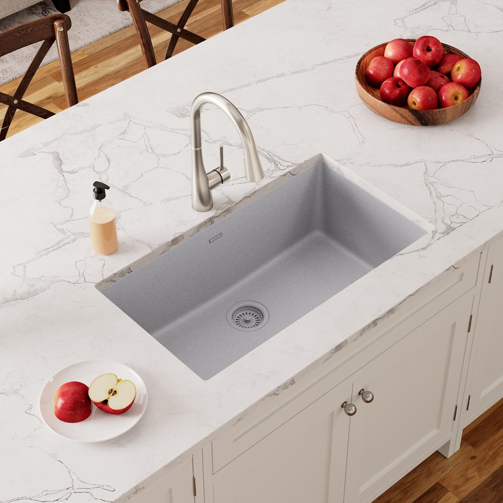 Elkay Quartz Classic 33 inch Drop-In Sink - Greystone ELGAD3322PDGS0