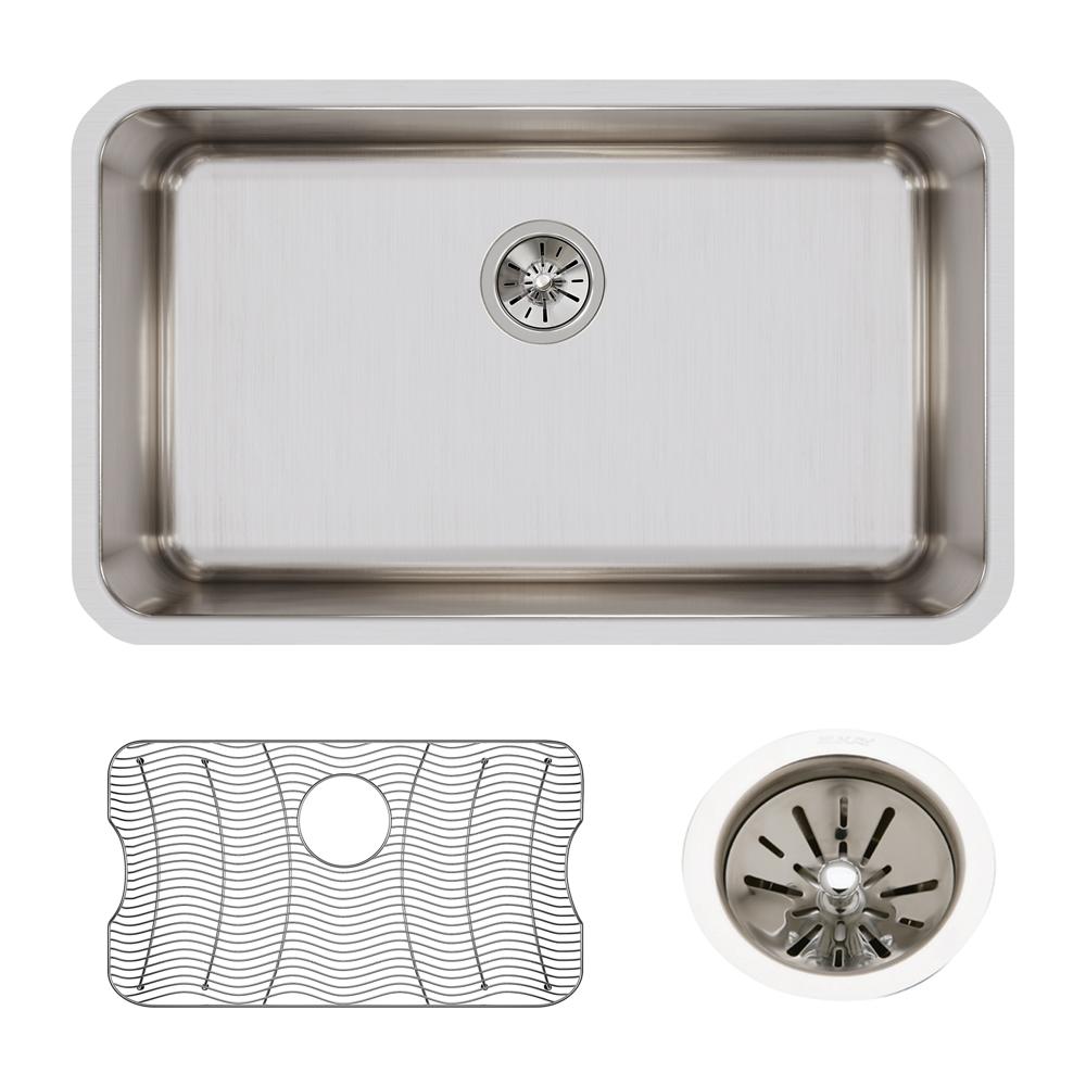 Elkay Lustertone SS 30.5 x 18.5 x 10 Single Undermount Sink