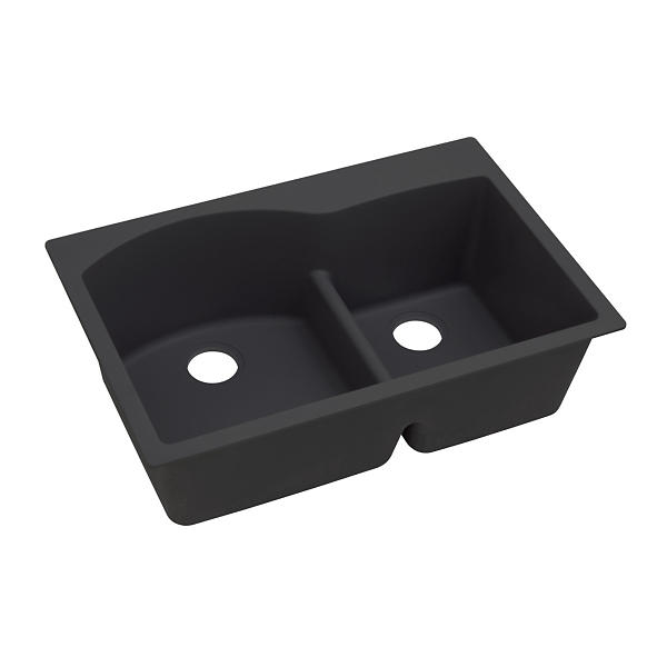 Elkay Quartz Luxe 33 x 22 x 10 Offset 60/40 Dbl Drop-in Sink Elkay Quartz Luxe 33 x 22 x 10 Offset 60/40 Dbl Drop-in Sink