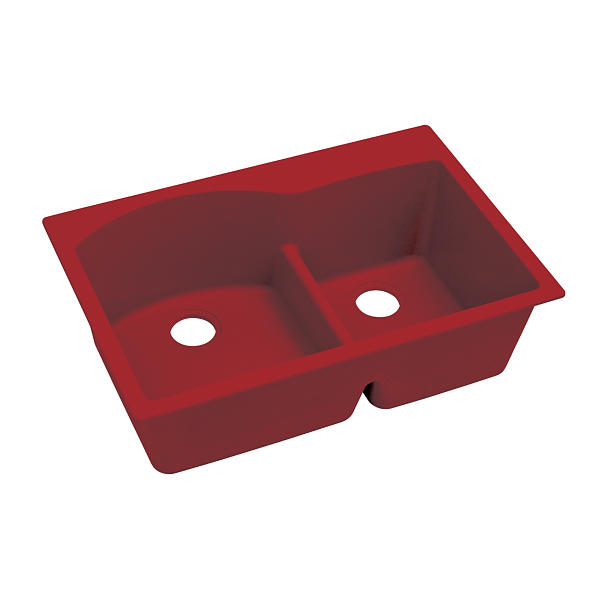 Elkay Quartz Luxe 33 x 22 x 10 Offset 60/40 Dbl Drop-in Sink Elkay Quartz Luxe 33 x 22 x 10 Offset 60/40 Dbl Drop-in Sink