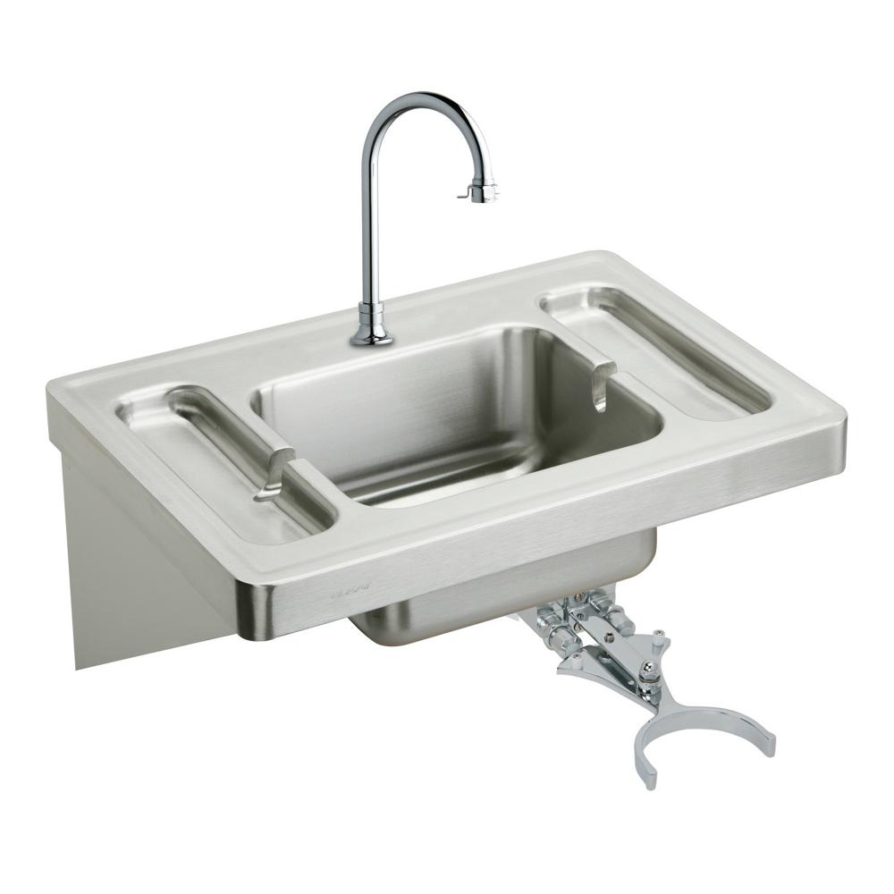 4113 Compact Scrub Sink - Three Hand Wash Stations, Stainless