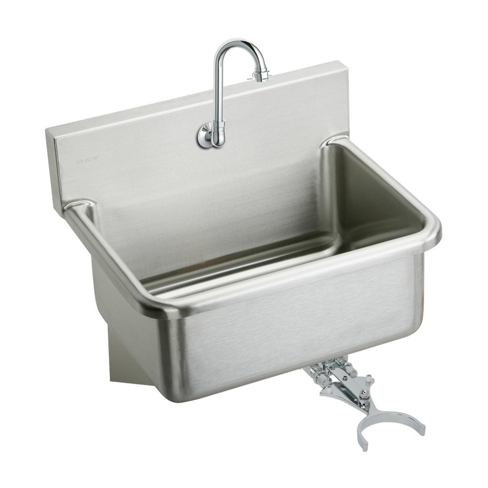 4113 Compact Scrub Sink - Three Hand Wash Stations, Stainless