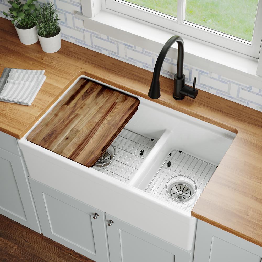 Elkay LKCBEG1518HW Hardwood Cutting Board Sink