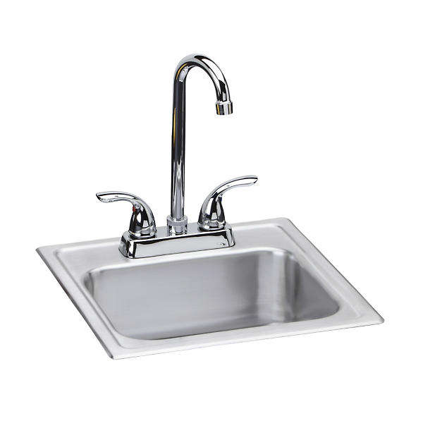 All-in-One Drop-in Stainless Steel 15 in. 2-Hole Single Bowl Bar Sink All-in-One Drop-in Stainless Steel 15 in. 2-Hole Single Bowl Bar Sink