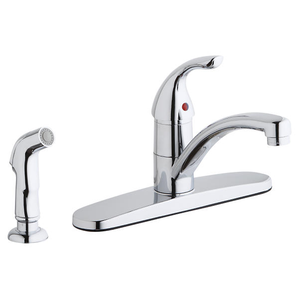Elkay Everyday Chrome 1-Handle Deck-Mount Pull-Down Handle Kitchen Faucet Elkay Everyday Chrome 1-Handle Deck-Mount Pull-Down Handle Kitchen Faucet