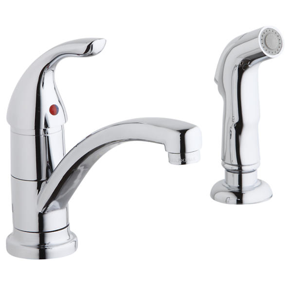Elkay Everyday Chrome 1-Handle Deck-Mount Low-Arc Handle Kitchen Faucet Elkay Everyday Chrome 1-Handle Deck-Mount Low-Arc Handle Kitchen Faucet