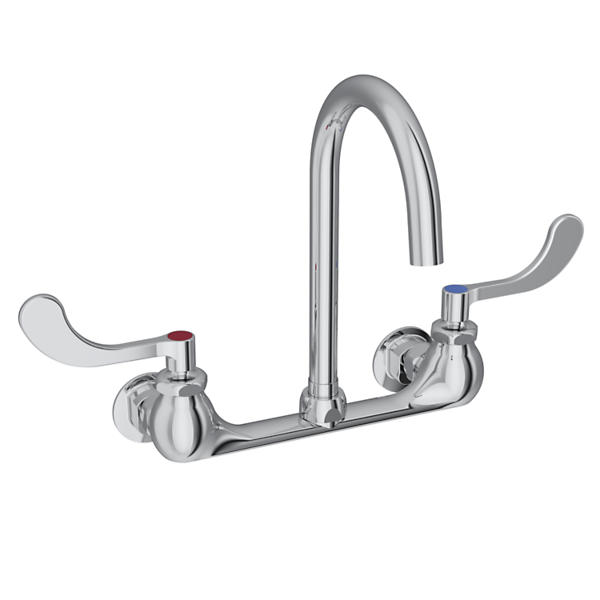 Elkay Chrome 1-Handle Deck-Mount High-Arc Handle Commercial Kitchen Faucet Elkay Chrome 1-Handle Deck-Mount High-Arc Handle Commercial Kitchen Faucet