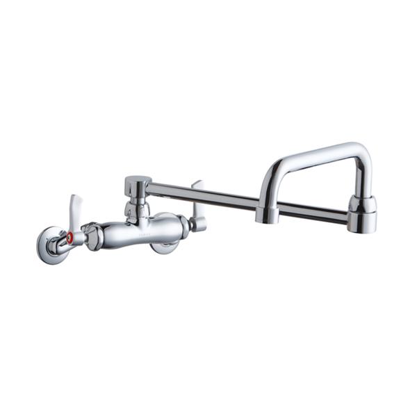 Elkay LK69CH Commercial Service/Utility Single Hole Wall Mount Faucet with  Hose End, Chrome 並行輸入品