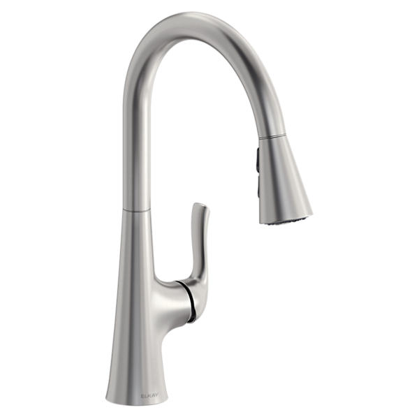 Elkay Harmony Lustrous Steel 1-Handle Deck-Mount Pull-Down Handle Kitchen Faucet Elkay Harmony Lustrous Steel 1-Handle Deck-Mount Pull-Down Handle Kitchen Faucet