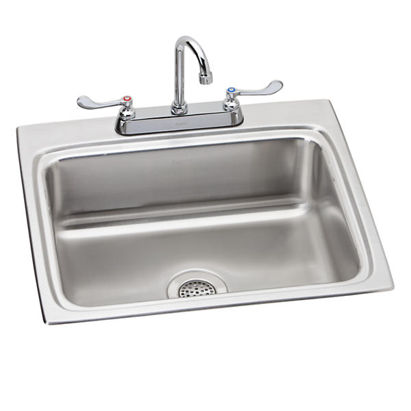 Drop-In Stainless Steel 25 in. 3-Hole Single Bowl Kitchen Sink Kit Drop-In Stainless Steel 25 in. 3-Hole Single Bowl Kitchen Sink Kit