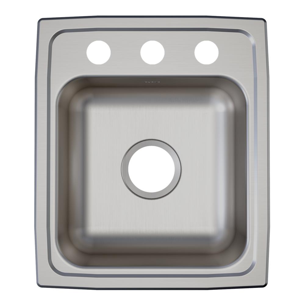 Elkay Lustertone SS 15 x 17.5 x 5.5 Single Bowl Drop-in ADA Sink | Elkay