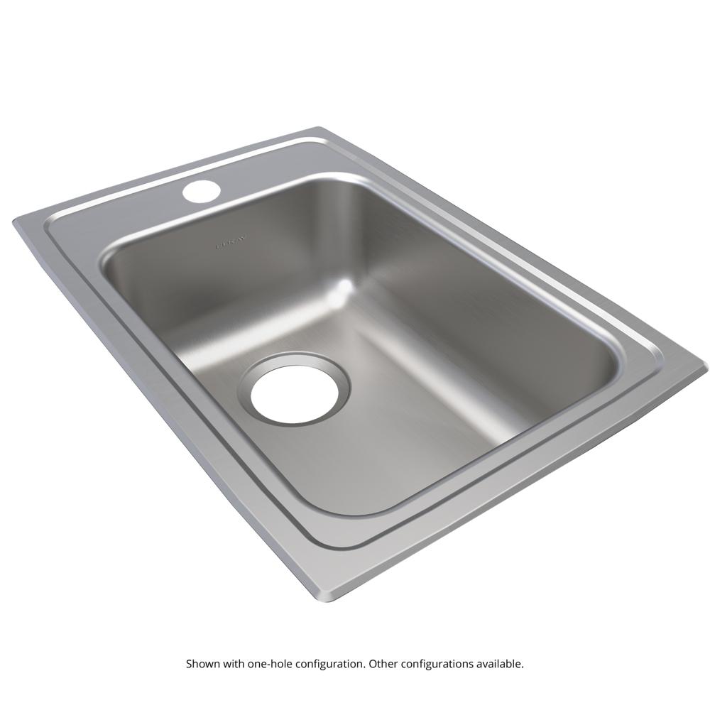 Drop-In 22-Gauge Stainless Steel 15 in. 2-Hole Single Bowl Bar Sink
