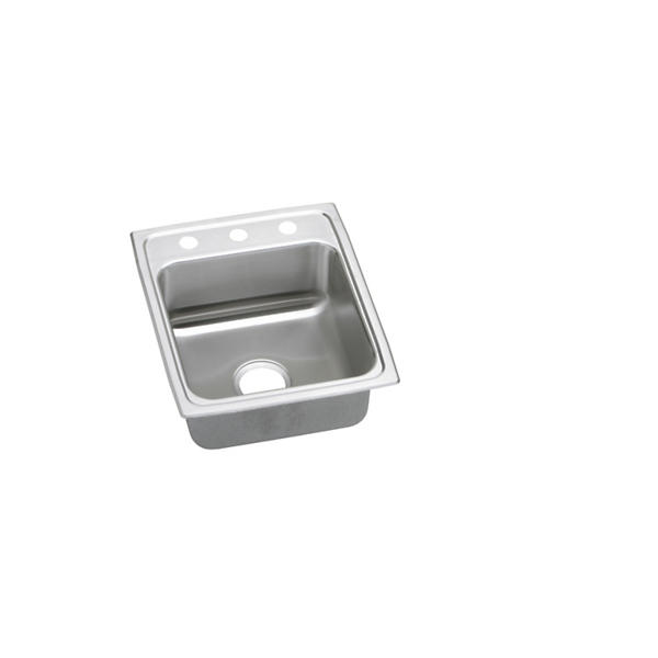 Lustertone Drop-In Stainless Steel 17 in. x 20 in. 1-Hole Single Bowl Kitchen Sink Lustertone Drop-In Stainless Steel 17 in. x 20 in. 1-Hole Single Bowl Kitchen Sink