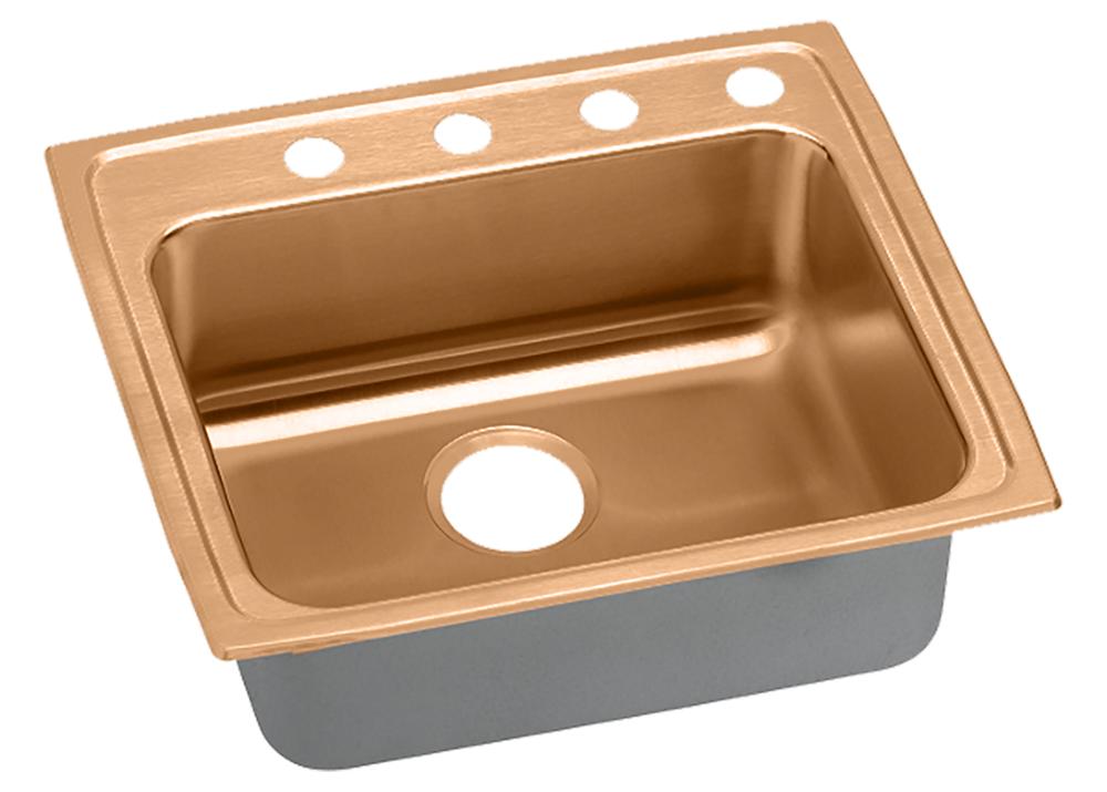 Elkay Antimicrobial Copper 22 x 19.5 x 5.5 Single Dropin ADA Sink Elkay